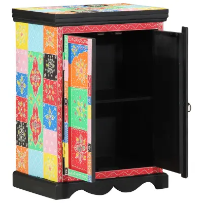 vidaXL Konzolna miza Večbarvna 50x30x75 cm Trd les Mango
