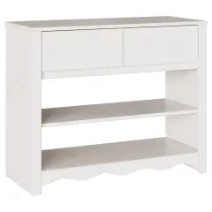 vidaXL Konzolna miza "DRAMMEN" Bela 89,5x37x73 cm Trda borovina