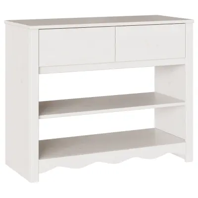 vidaXL Konzolna miza "DRAMMEN" Bela 89,5x37x73 cm Trda borovina