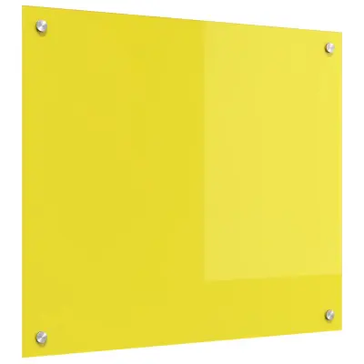 vidaXL Kuhinjska obloga Rumena 70x60x0,6 cm Kaljeno steklo