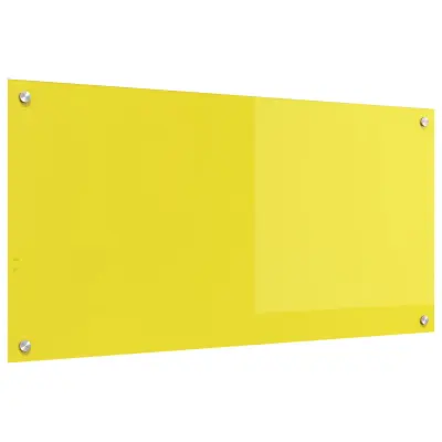vidaXL Kuhinjska obloga Rumena 100x50x0,6 cm Kaljeno steklo