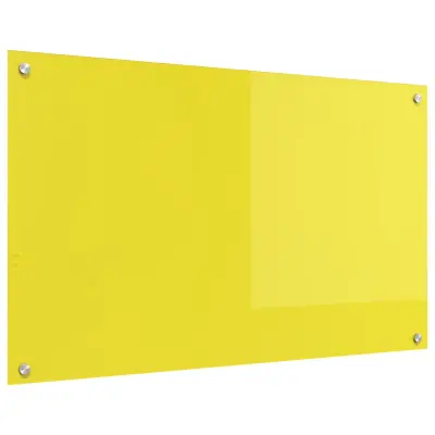 vidaXL Kuhinjski backsplash Rumena 100x60x0,6 cm Kaljeno steklo