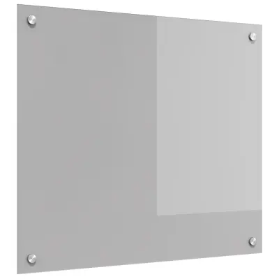 vidaXL Kuhinjska Obloga Svetlo Siva 70x60x0,6 cm Kaljeno Steklo