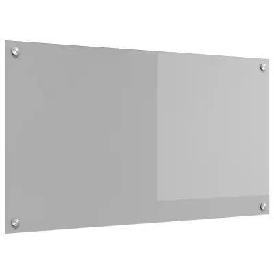 vidaXL Kuhinjska zaslona Svetlo siva 90x50x0.6 cm Kaljeno steklo