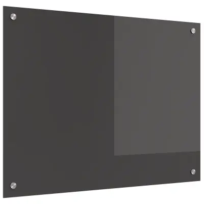 vidaXL Kuhinjski backsplash v temno sivi - 80x60x0.6 cm kaljeno steklo