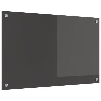 vidaXL Temno siva kuhinjska backsplash 80x50x0.6 cm kaljeno steklo