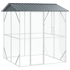 vidaXL Pticja aviary antracit 210x227x247 cm jeklo