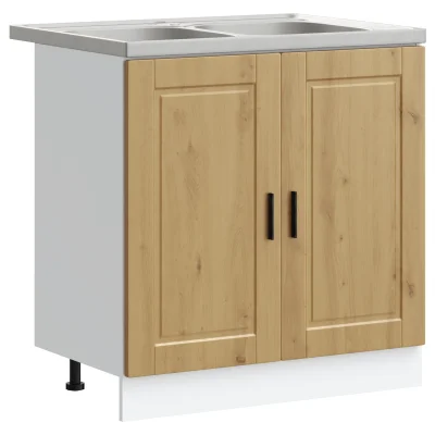 vidaXL Podstavni kabinet za umivalnik 'Porto'z umivalnikom iz umetnega lesa 80x46x84,5 cm