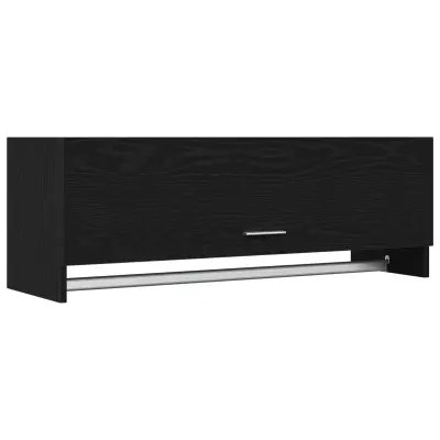 vidaXL Omara Črna Oreh 100x32,5x35 cm Iz Inženirskega Lesa