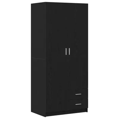 vidaXL Črna Omara iz Orehovega Lesa 80x52x180 cm