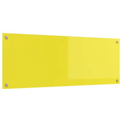 vidaXL Kuhinjska obloga Rumena 110x40x0,6 cm Temperirano steklo