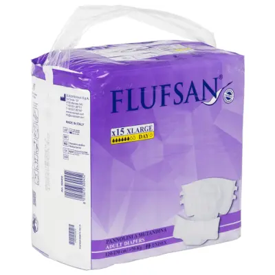 Flufsan Plenice za odrasle za enkratno uporabo 15 kosov velikost XL