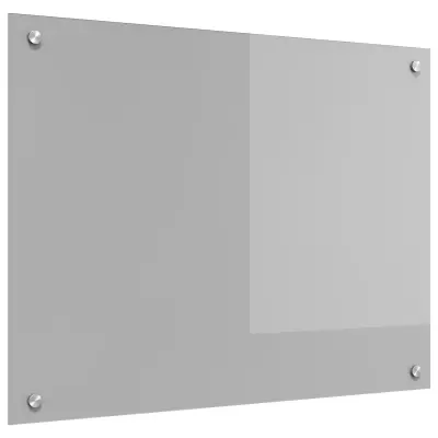 vidaXL Kuhinjski Odbor Svetlo Siva 80x60x0,6 cm Kaljeno Steklo