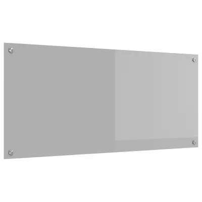 vidaXL Svetilka za kuhinjski backsplash, svetlo siva, 110x50x0,6 cm, temperirano steklo