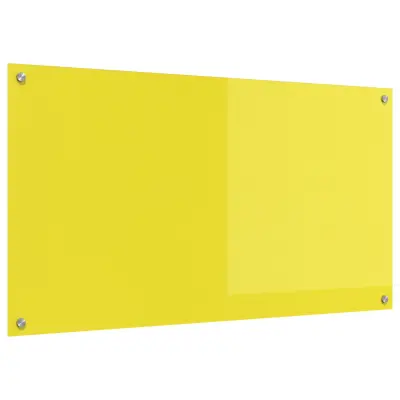 vidaXL Kuhinjski backsplash - Rumena 110x60x0,6 cm iz temperiranega stekla