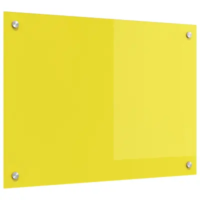 vidaXL Kuhinjska obloga Rumena 70x50x0,6 cm Kaljeno steklo