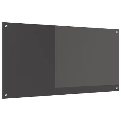 vidaXL Kuhinjska obloga Temno siva 120x60x0,6 cm Kaljeno steklo
