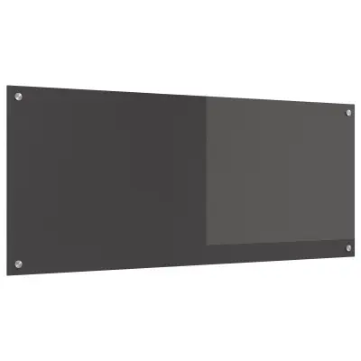 vidaXL Kuhinjska zaščita, temno siva, 120x50x0,6 cm, kaljeno steklo