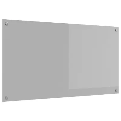 vidaXL Kuhinjska stenska obloga svetlo siva 110x60x0,6 cm iz temperiranega stekla