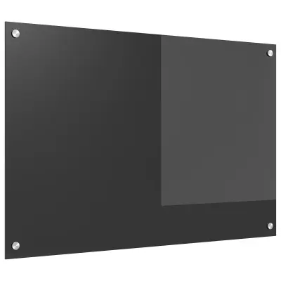 vidaXL Kuhinjski zaščitni zid temno siv 90x60x0,6 cm kaljeno steklo