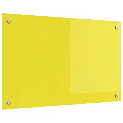 vidaXL Kuhinjski backsplash Rumena 80x50x0,6 cm Kaljeno steklo