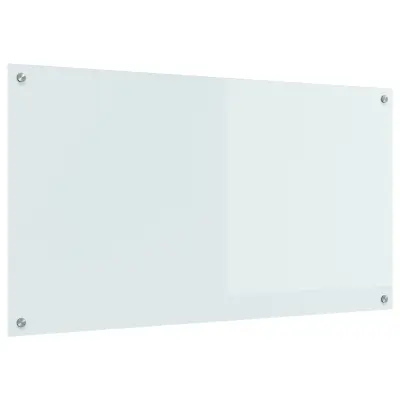 vidaXL Kuhinjska stena bela 110x60x0,6 cm kaljeno steklo
