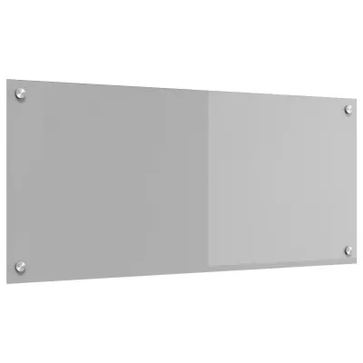 vidaXL Kuhinska obloga Svetlo siva Kaljeno steklo 90 x 40 x 0.6 cm