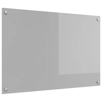 vidaXL Kuhinjski odbijač svetlo siva 90x60x0,6 cm iz kaljenega stekla