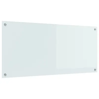 vidaXL Kuhinjska obloga bela 110x50x0,6 cm kaljeno steklo