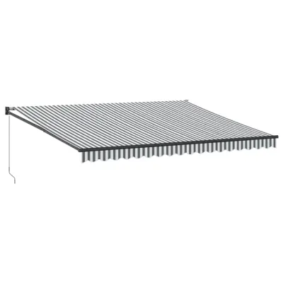 vidaXL Zložljiva tenda antracit in bela 4,5x3 m blago in aluminij