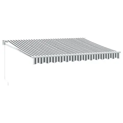 vidaXL Zložljiva tenda antracit in bela 3,5x2,5 m tkanina in aluminij