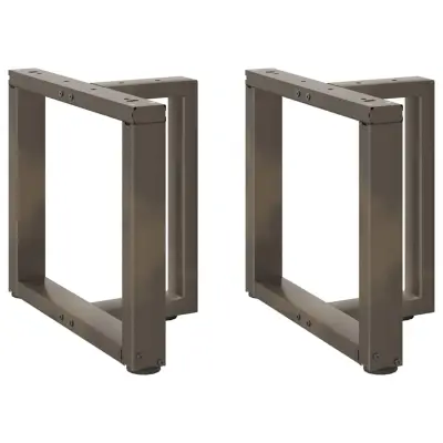 vidaXL Noge za klubsko mizico v obliki črke T, 2 kosa, črne, 50x25x(42-43) cm, jeklo