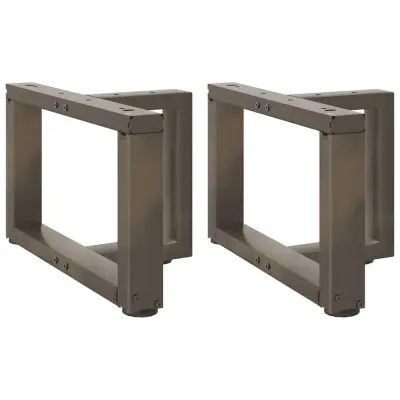 vidaXL Noge za klubsko mizico v obliki črke T, 2 kosa, črne, 40x25x(30-31) cm, jeklo