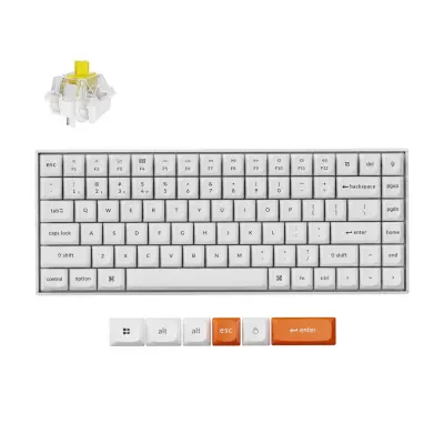 Keychron K2 Max QMK Wireless Mechanical Keyboard BELA Popolnoma sestavljena (Hot-Swappable), Bela osvetlitev,  Keychron Super Banana