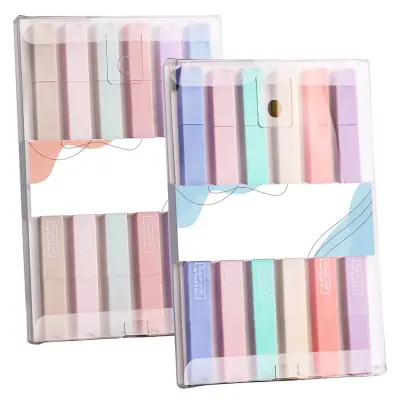 12 pastelnih biblijskih označevalcev - mehka konica z dletom, brez krvavitve, hitro sušenje