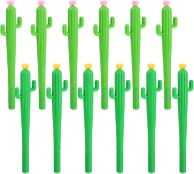 12 KOSOV Cactus Shape 0,5 mm gel pisala (črno črnilo)