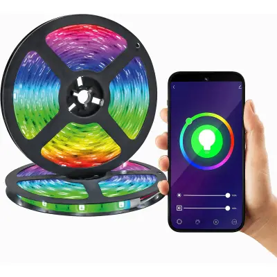Čezmejni Komplet Svetlobnih Trakov 5050Rgb 5V Rgb Bluetooth Led Svetlobni Trak 2M
