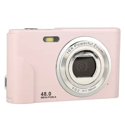 Digitalna Kamera Tiktok Student Mini Vlog Camera 32G Pomnilniška Kartica - Svetlo Roza