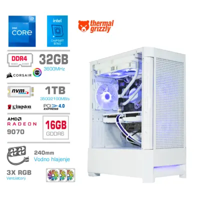 Računalnik MEGA MT S8 i7-12700K/RX9070/32GB/1TB-4.0/750W/Brez OS/bela RGB + Estetski napajalni kabli [Vijolična / Bela]