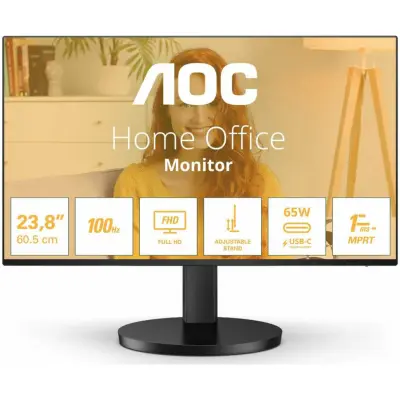 Monitor AOC 68,6 cm (27,0") 27B3CF2 1920x1080 100Hz IPS 1ms HDMI USB-C 65W 2xUSB3.2 Zvočniki  sRGB101% AdaptiveSync BasicLine