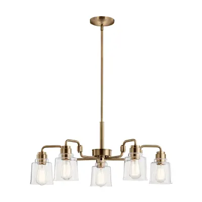 Elstead Kichler Aivian Viseča stropna svetilka z več kraki, preperela medenina