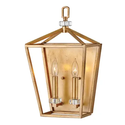 Quintiesse Hinkley Stinson Viseča stropna svetilka Lanterns Distressed Brass