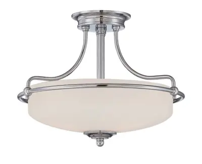 Elstead Griffin Stropna svetilka s 3 lučmi, polirano kromirano ohišje, E27