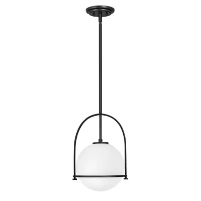 Quintiesse Hinkley Somerset Viseča stropna svetilka Globe črne barve