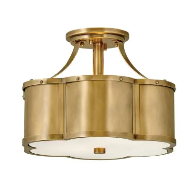 Quintiesse Hinkley Chance Valjasta stropna svetilka Heritage Brass