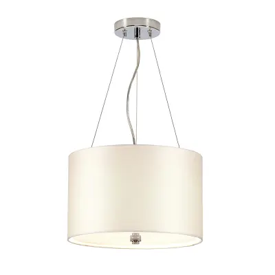 Elstead Lightbox Pearce 14" valjasta viseča svetilka s polirano kromirano stropno ploščo