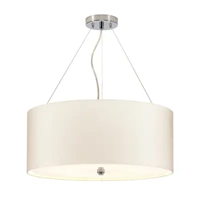 Elstead Lightbox Pearce 22" cilindrična viseča svetilka s polirano kromirano stropno ploščo