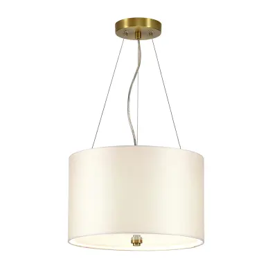Elstead Lightbox Pearce 14" valjasta viseča svetilka s stropno ploščo iz starane medenine