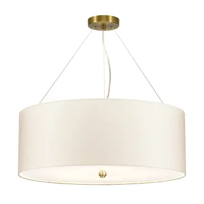 Elstead Lightbox Pearce 26" valjasta viseča svetilka s stropno ploščo iz starane medenine