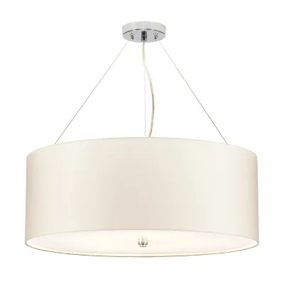 Elstead Lightbox Pearce 26" cilindrična viseča svetilka s polirano kromirano stropno ploščo